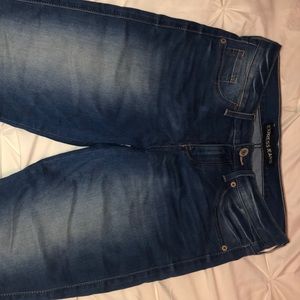 EXPRESS Mid Rise Medium Wash Jeans